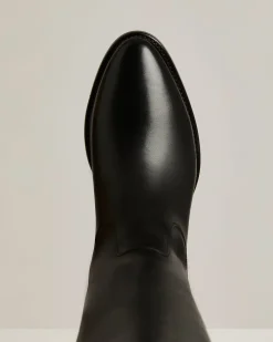 BLACK CALFSKIN BOOTS