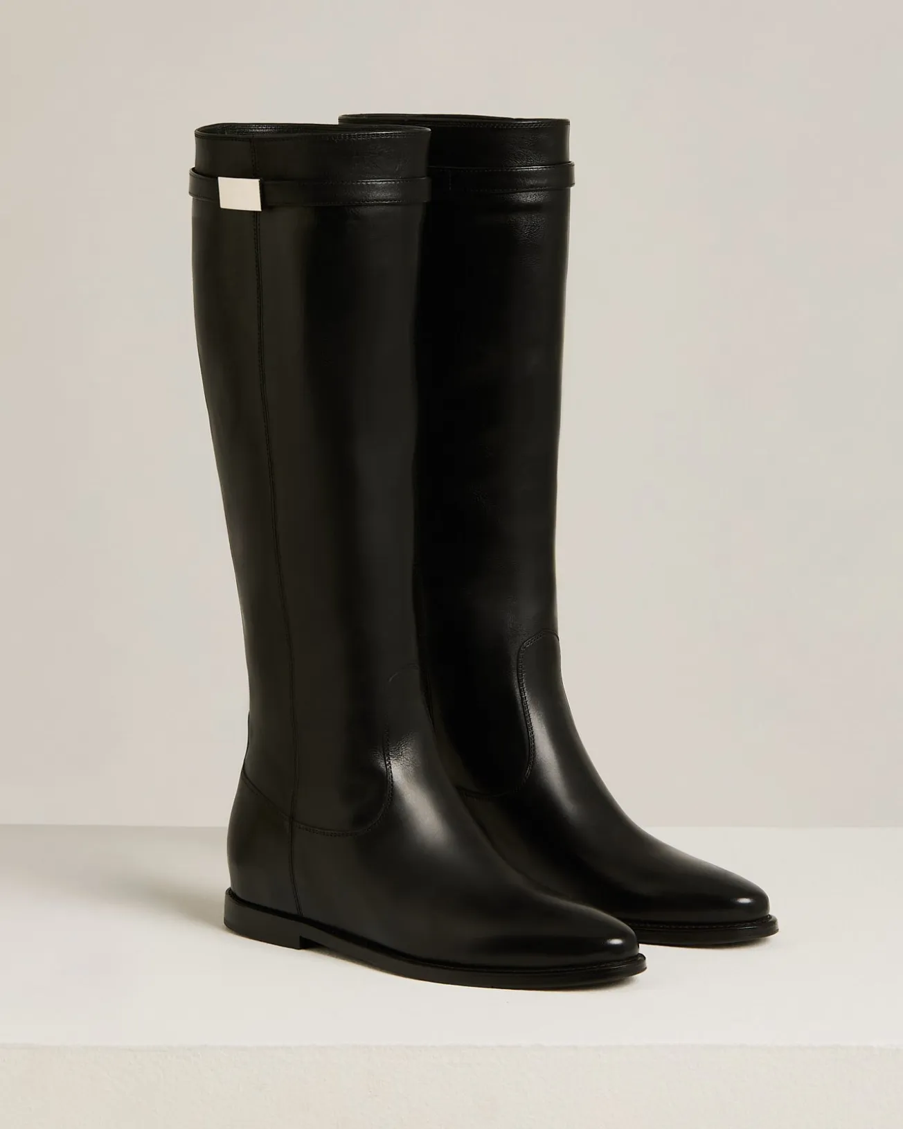 BLACK CALFSKIN BOOTS