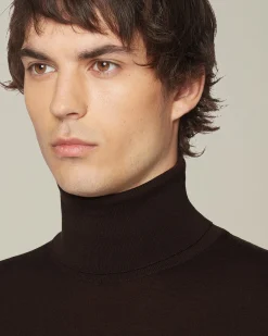 BLUE DIAMOND POLO NECK TOP