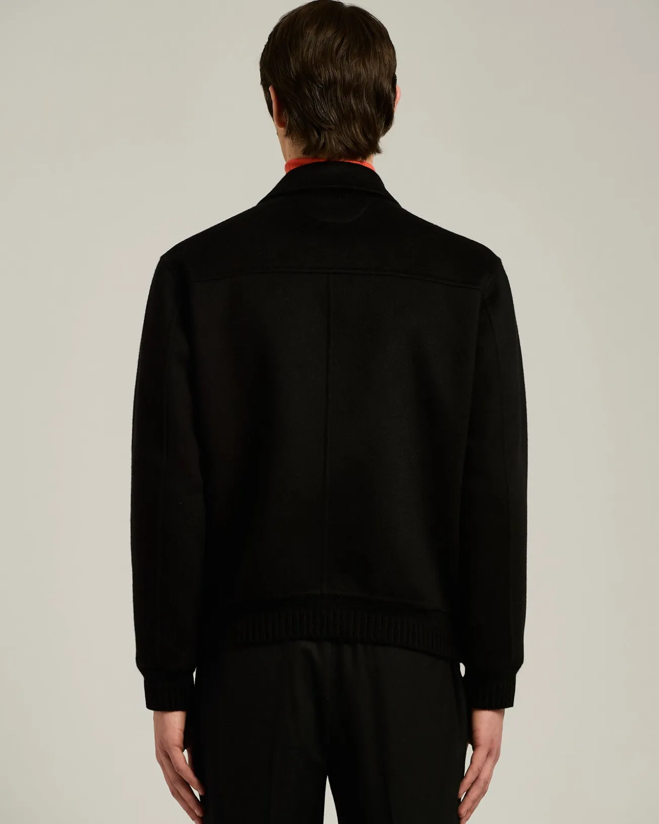 BOMBER IN PURE BLACK CASHMERE