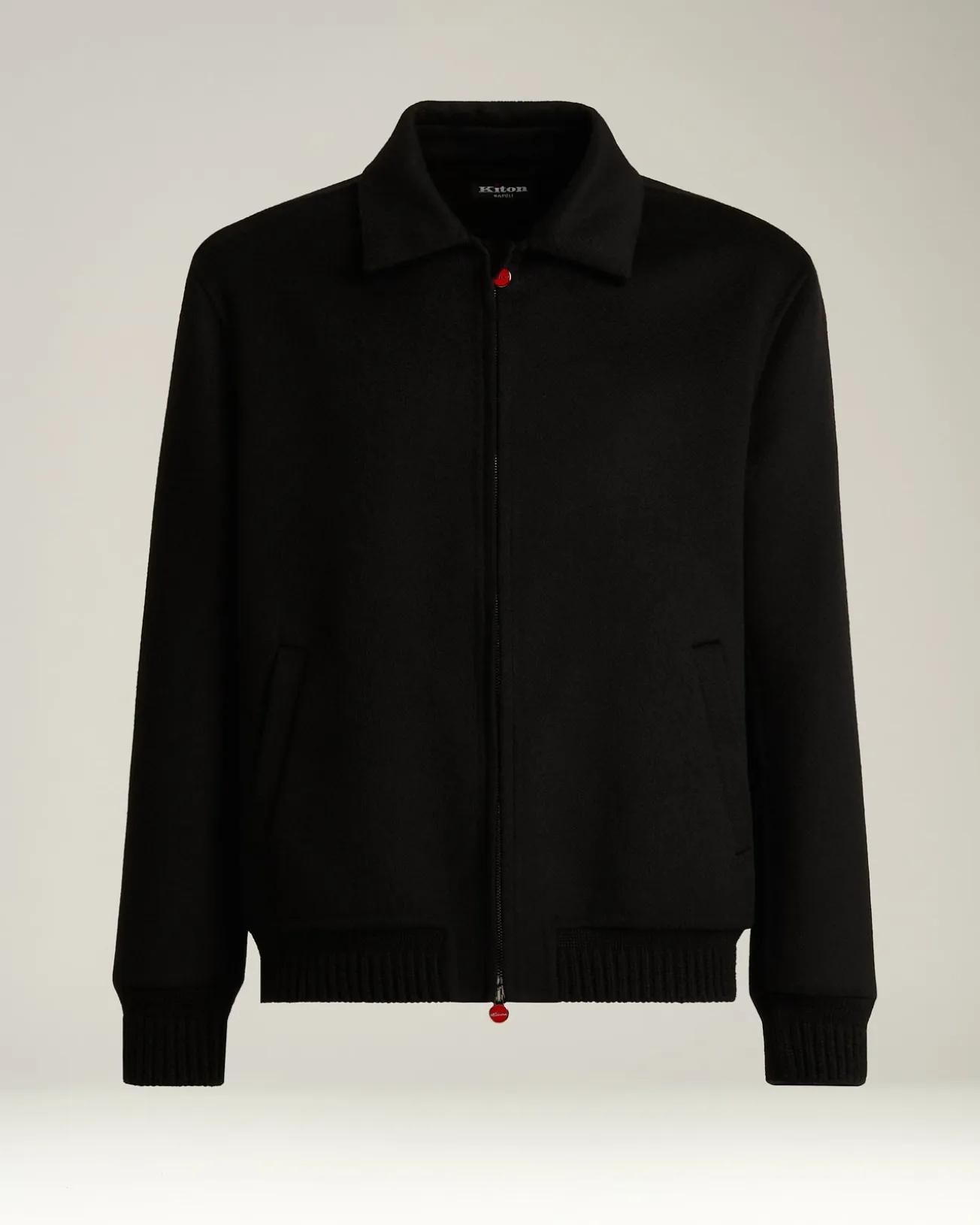 BOMBER IN PURE BLACK CASHMERE