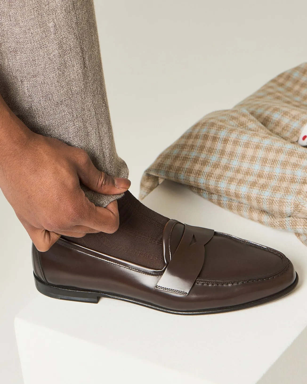 BRUSHED CALFSKIN LOAFER