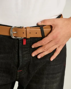 CALFSKIN BELT OCHRE YELLOW