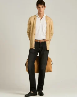 CALFSKIN BELT OCHRE YELLOW