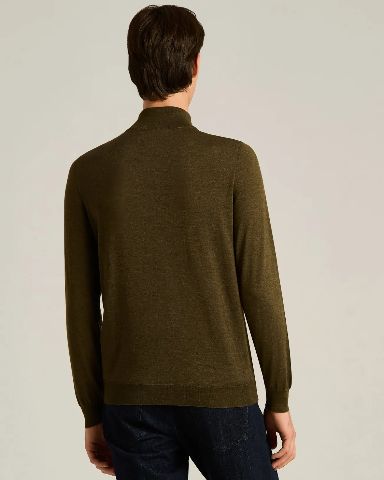 CASHMERE AND SILK BLEND JACKET WITH CONTRASTING DETAILS IN BROWN AND LAMBSKIN