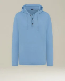 CASHMERE AND SILK HOODED TOP