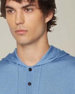 CASHMERE AND SILK HOODED TOP