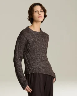 CASHMERE AND SILK JUMPER WITH BRAID