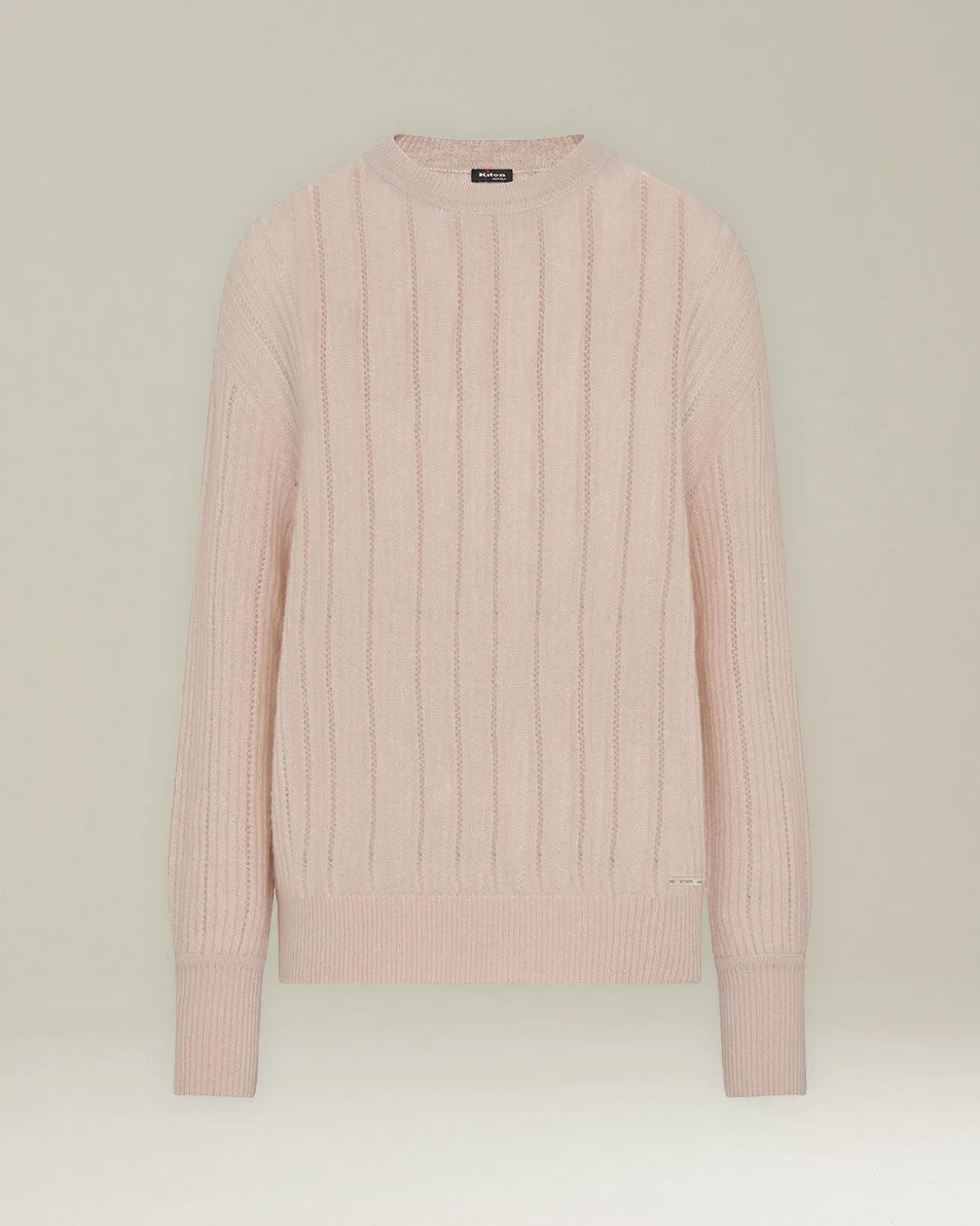 CASHMERE AND SILK JUMPER WITH PERFORATED DETAILING