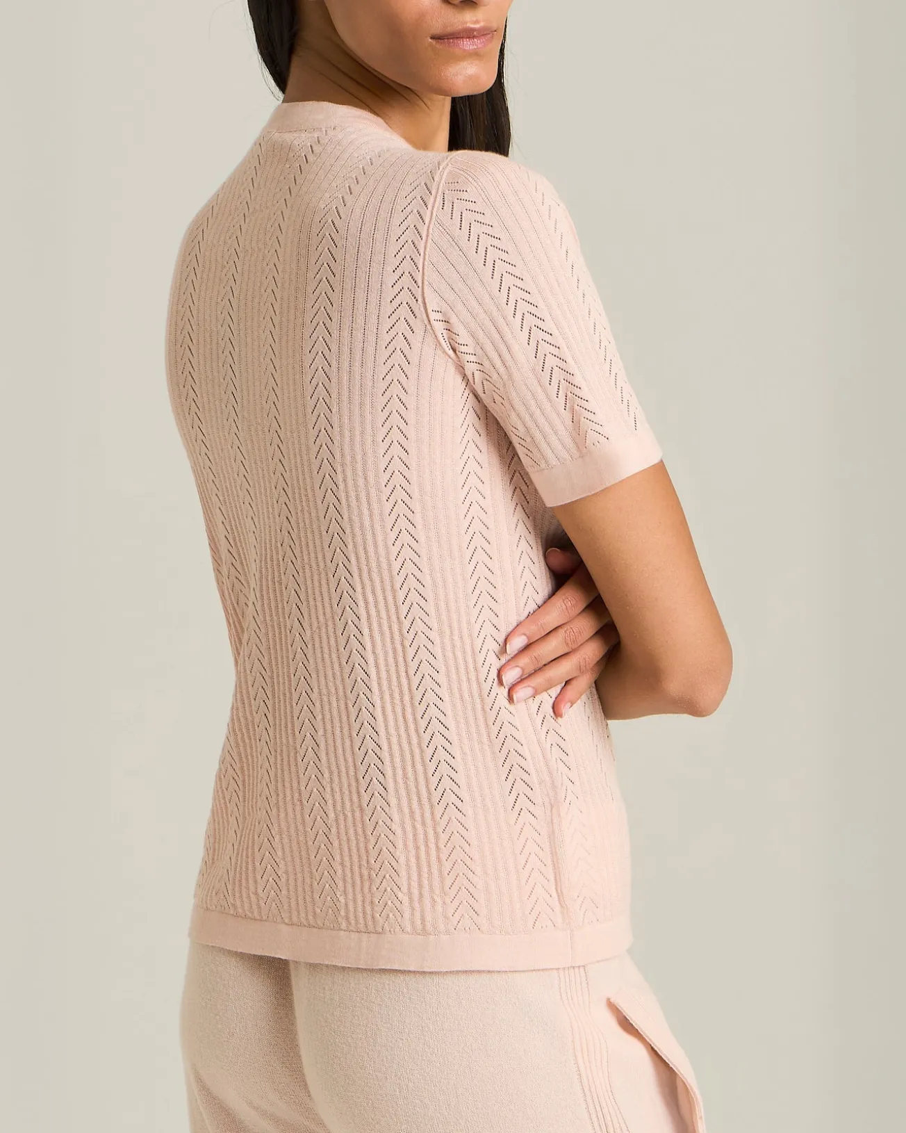 CASHMERE AND SILK OPENWORK SWEATER