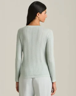 CASHMERE AND SILK OPENWORK SWEATER