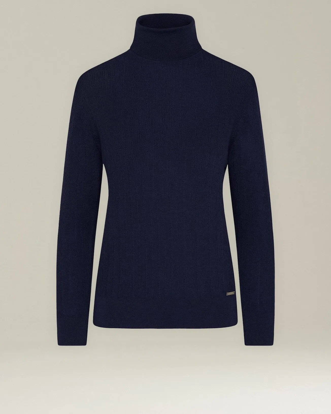 CASHMERE AND SILK POLO NECK JUMPER