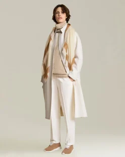 CASHMERE AND SILK PRINT SCARF