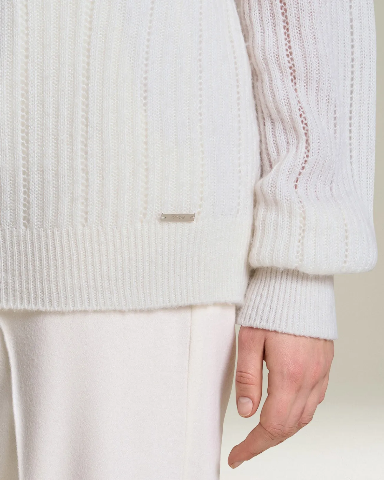 CASHMERE AND SILK RIBBED JUMPER