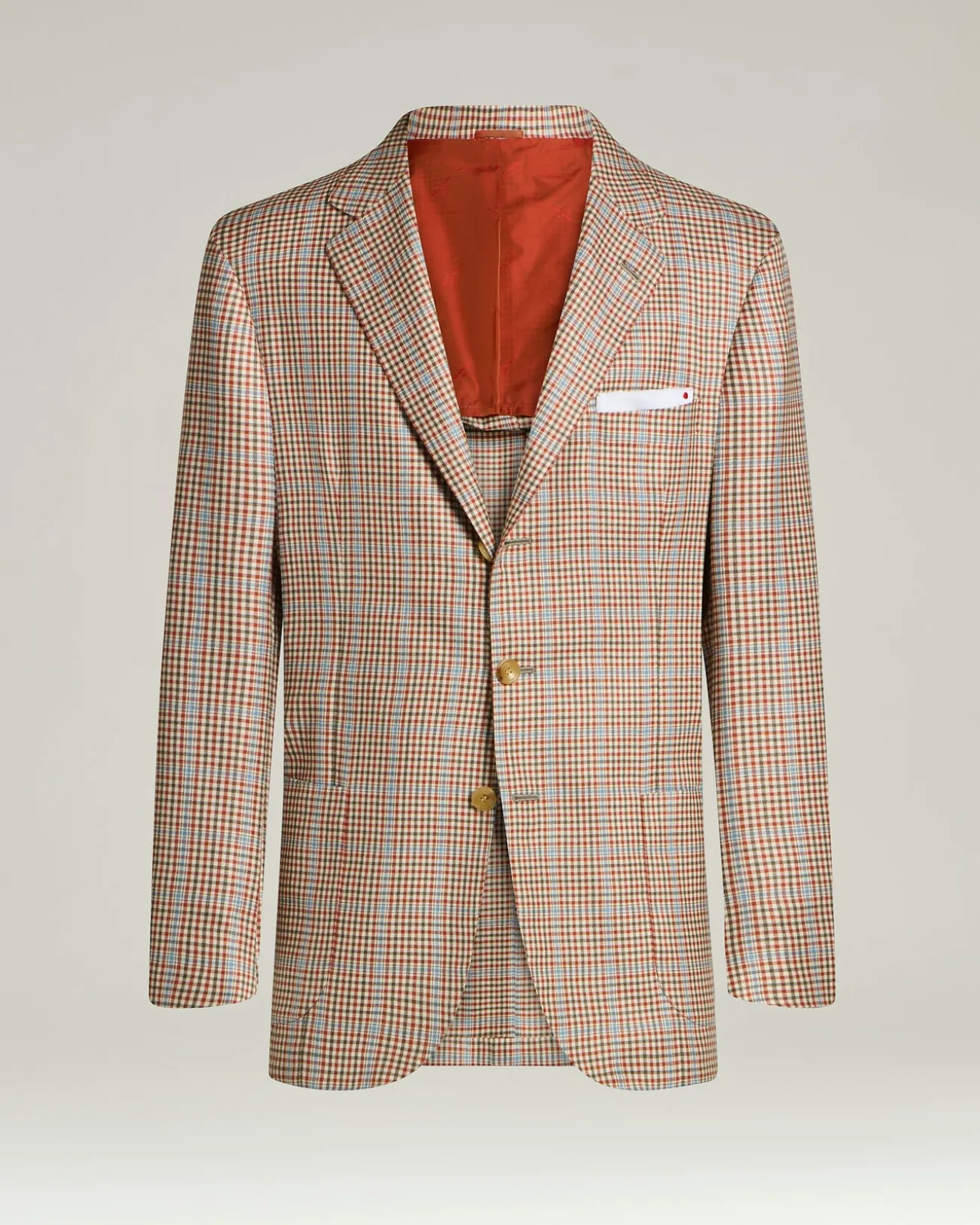 CASHMERE AND SILK SINGLE-BREASTED JACKET IN BROWN