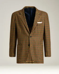 CASHMERE BLAZER WITH YELLOW MICRO-CHECK