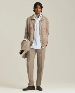 CASHMERE BLEND HERRINGBONE PATTERN BLAZER
