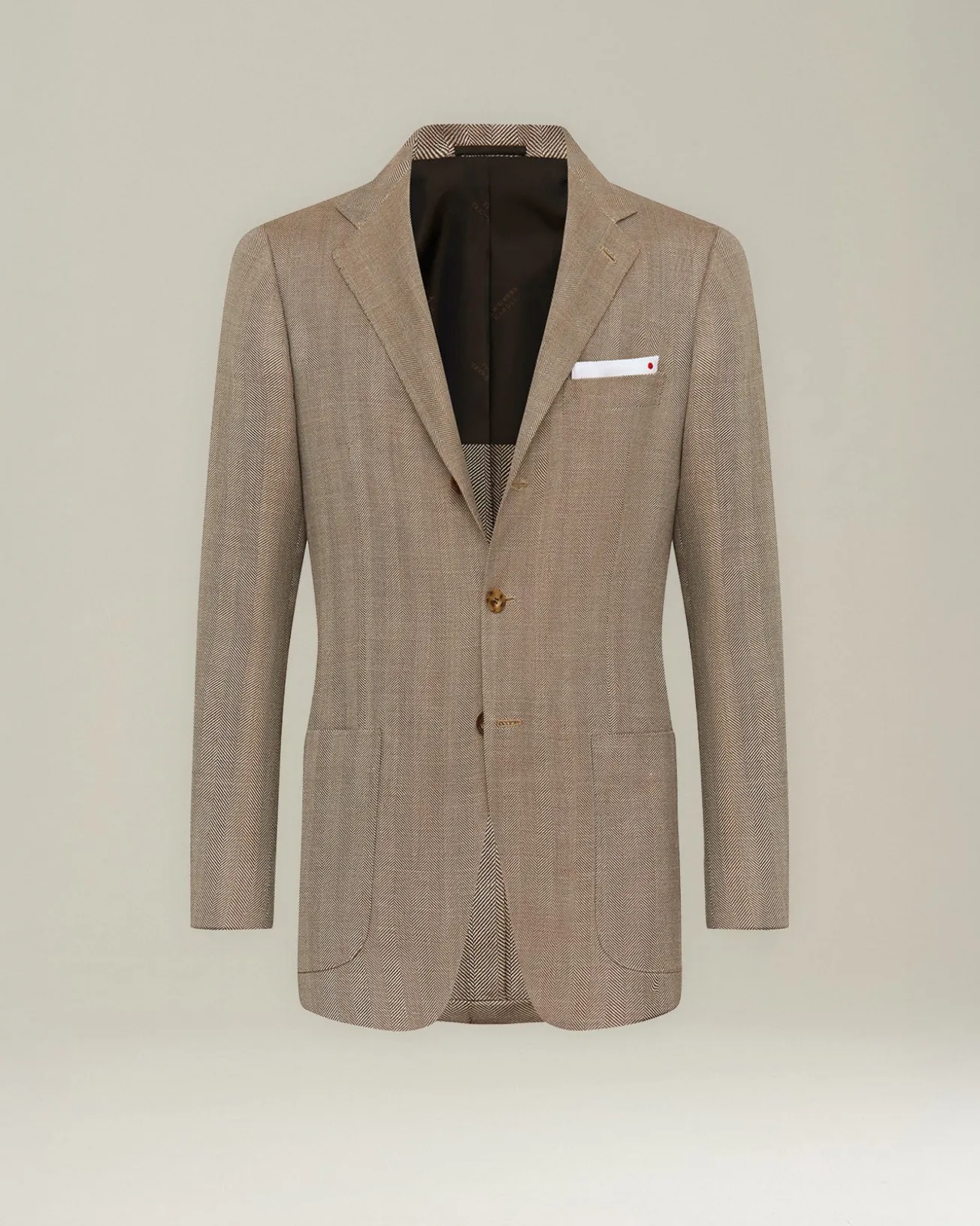 CASHMERE BLEND HERRINGBONE PATTERN BLAZER
