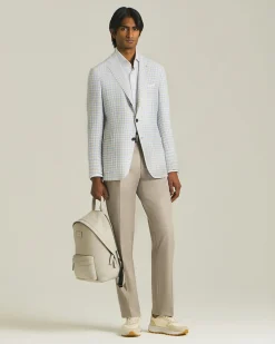 CASHMERE BLEND MICRO CHECK BLAZER