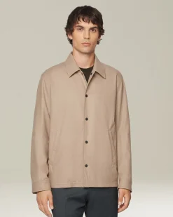 CASHMERE BLEND SHIRT JACKET