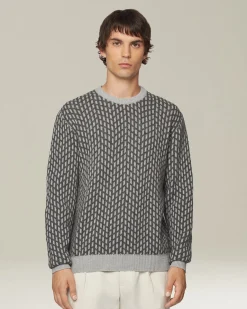 CASHMERE JUMPER WITH JACQUARD PATTERN