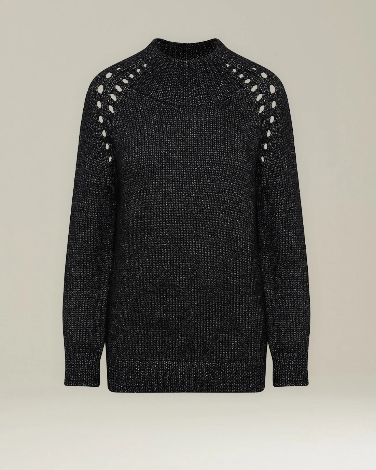 CASHMERE JUMPER WITH PERFORATED DETAILING