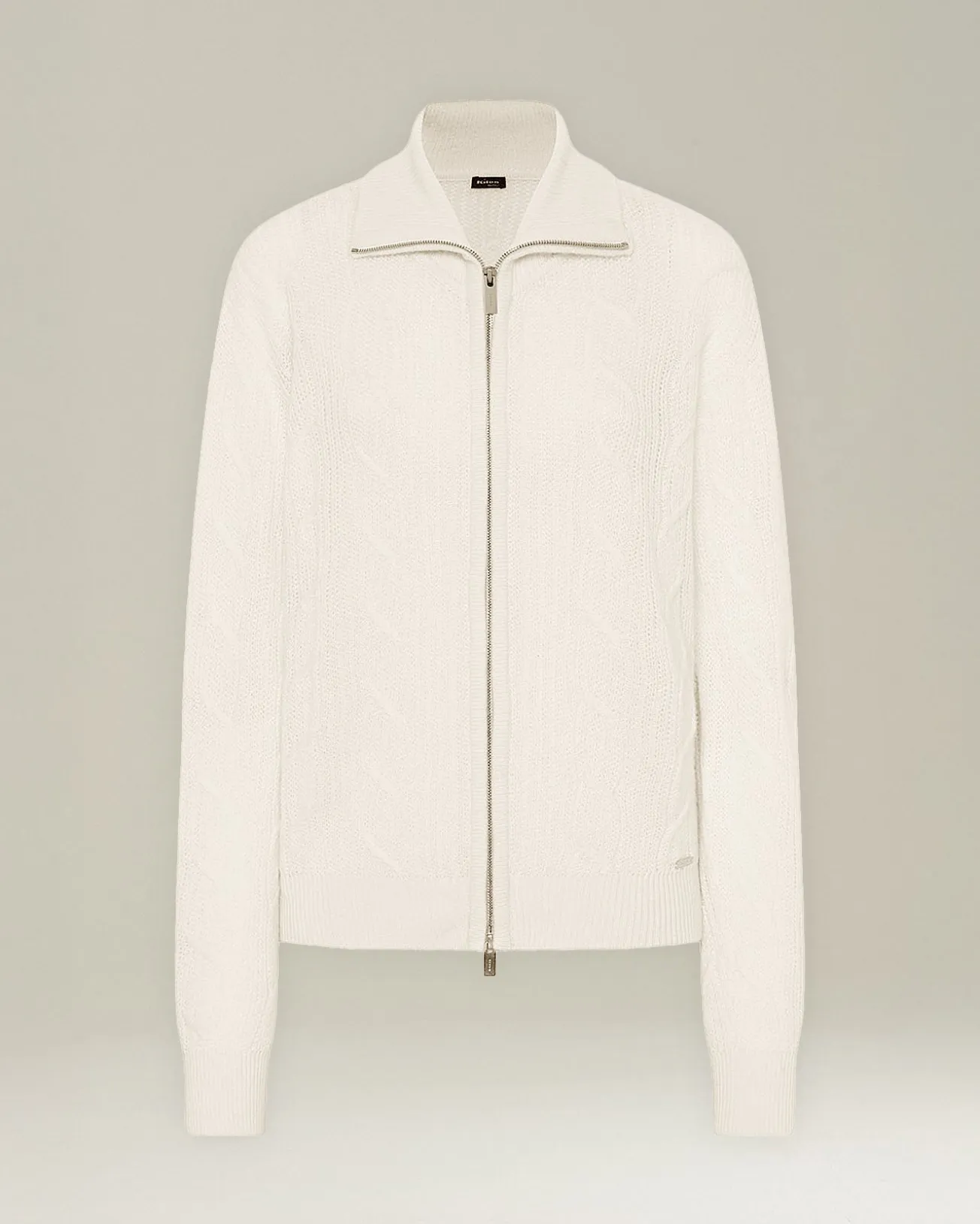 CASHMERE, SILK AND VISCOSE KNIT BOMBER JACKET