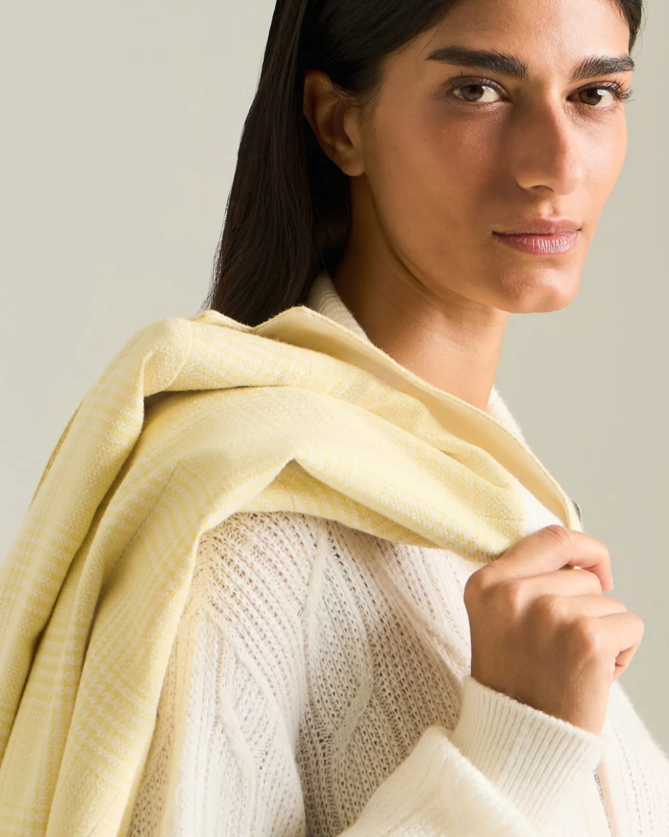 CASHMERE, SILK AND VISCOSE KNIT BOMBER JACKET