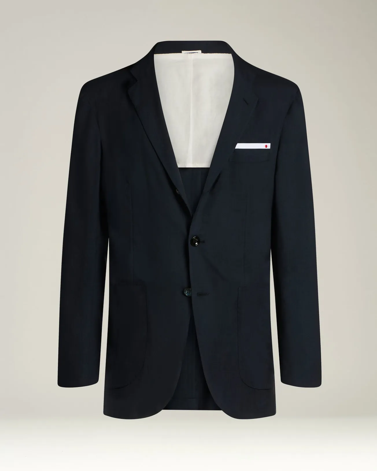 CASHMERE SINGLE-BREASTED JACKET IN NAVY BLUE