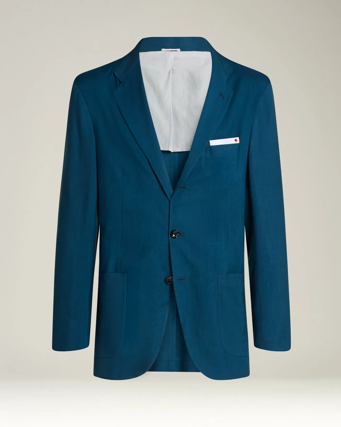 CASHMERE SINGLE-BREASTED JACKET IN BLUE