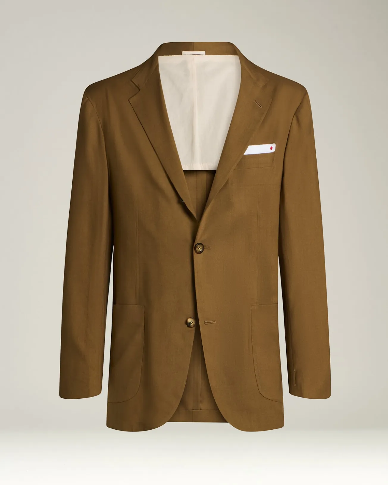 CASHMERE SINGLE-BREASTED JACKET IN BROWN