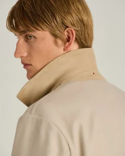 CASHMERE TRENCH COAT BEIGE IN BROWN