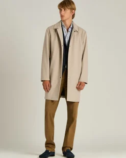 CASHMERE TRENCH COAT BEIGE IN BROWN