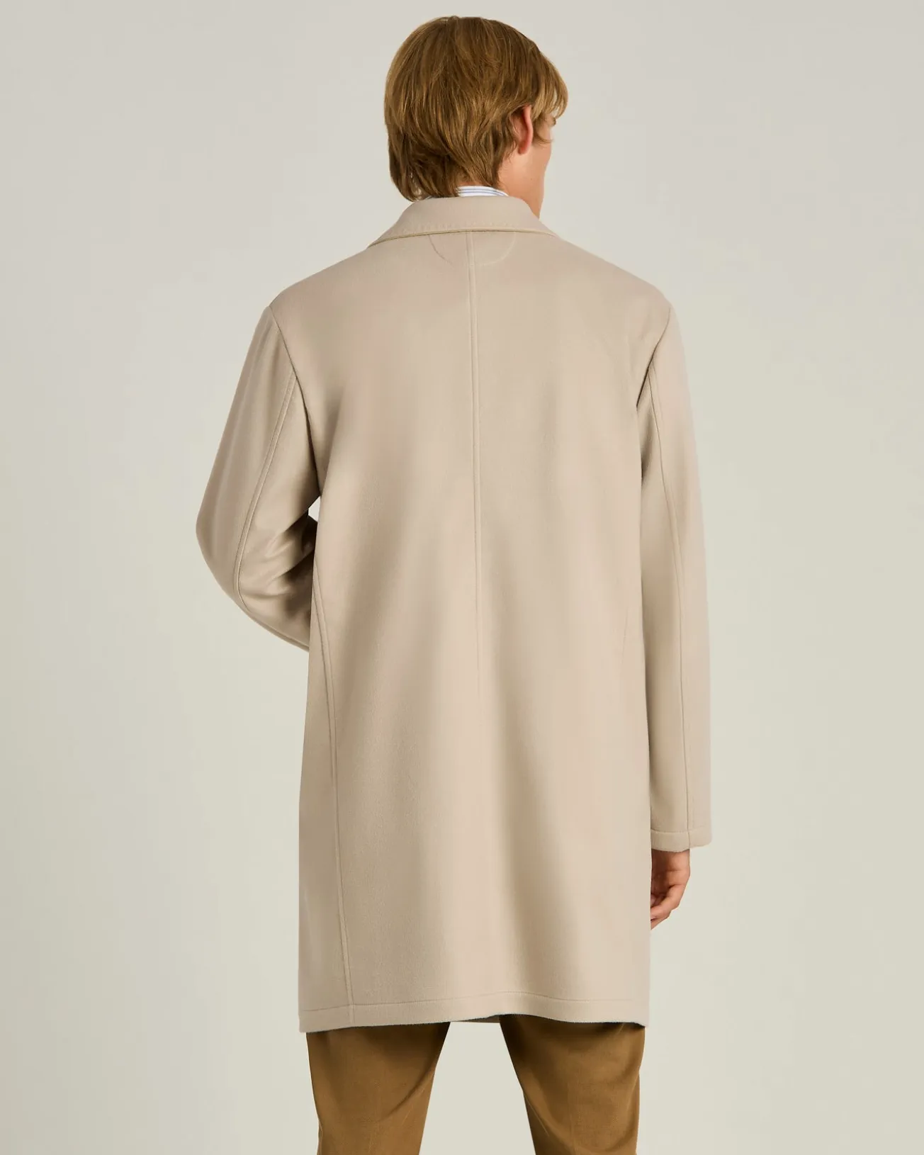CASHMERE TRENCH COAT BEIGE IN BROWN