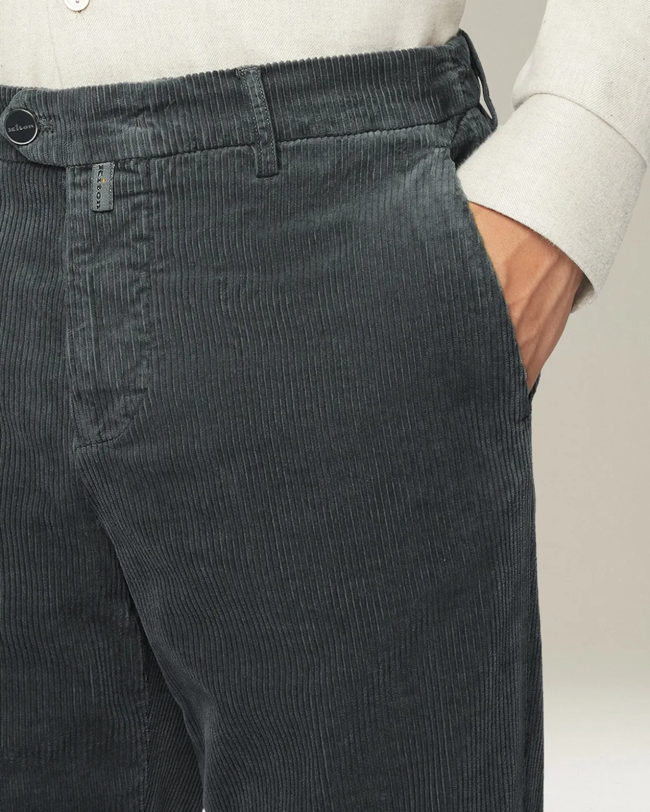 CASUAL COTTON AND CASHMERE TROUSERS