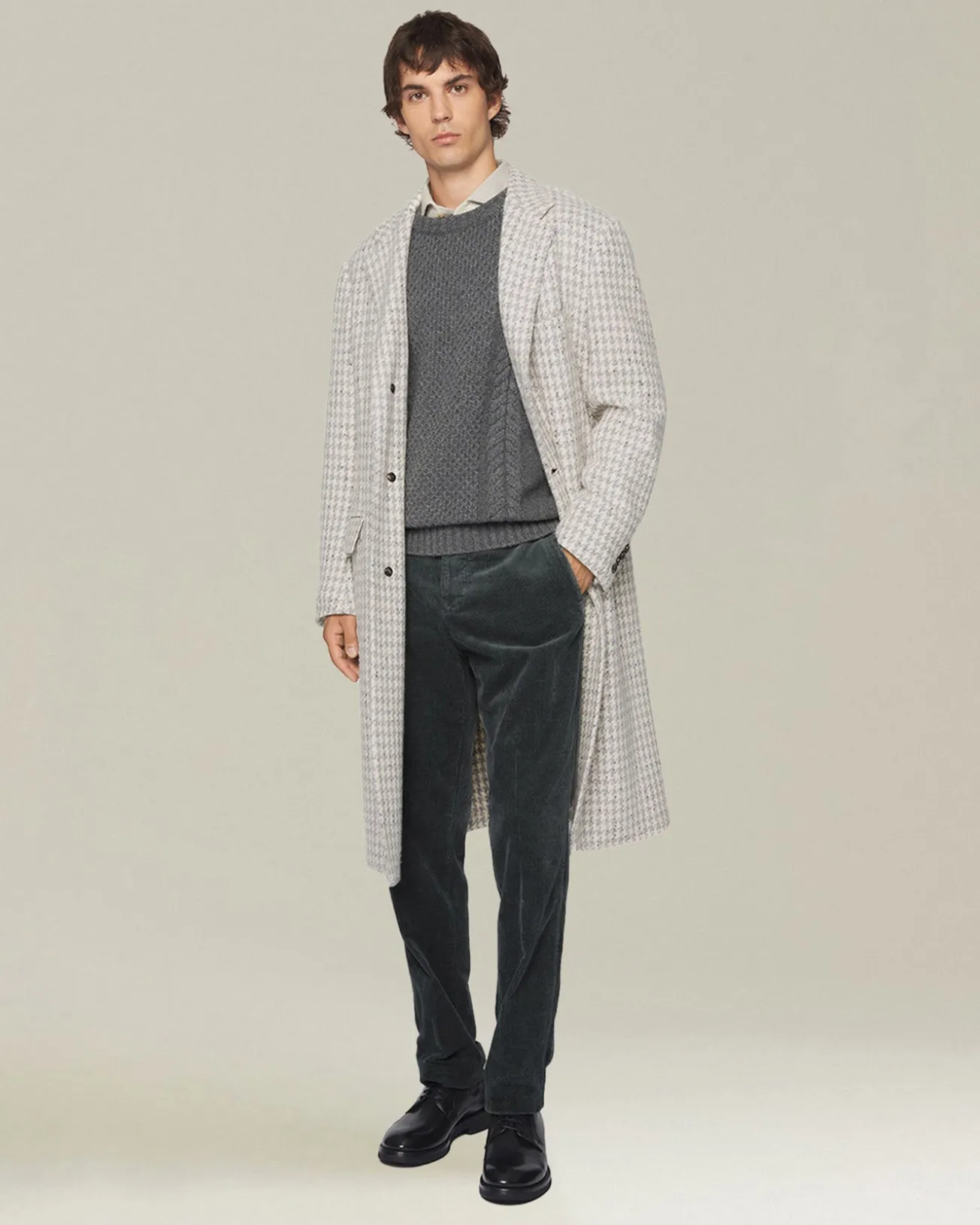 CASUAL COTTON AND CASHMERE TROUSERS