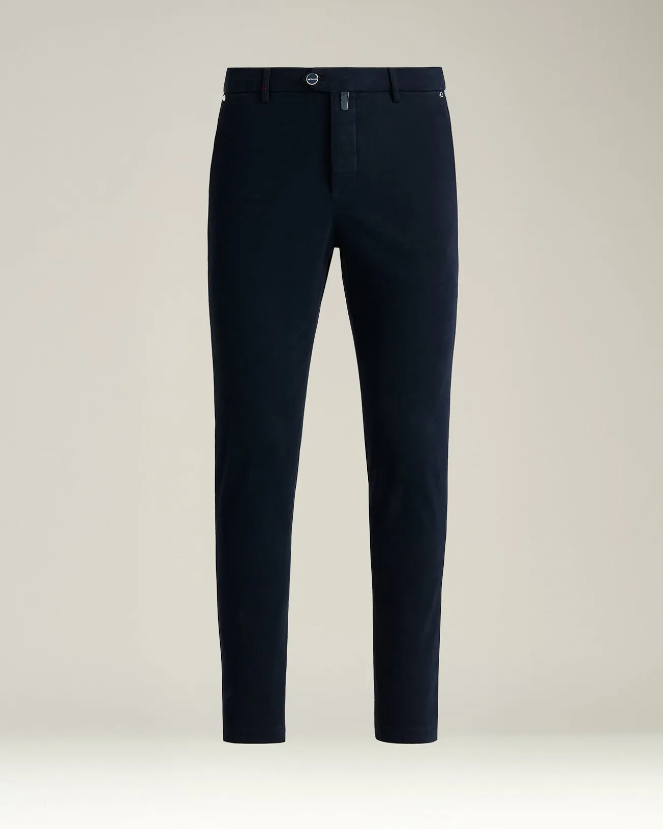 CASUAL TROUSERS IN STRETCH COTTON NAVY BLUE