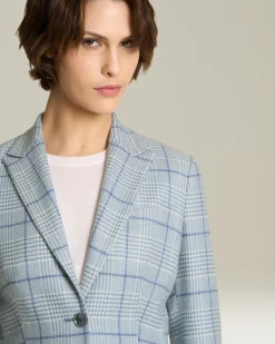 CHECKED CASHMERE BLAZER