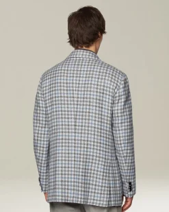 CHECKED CASHMERE BLEND BLAZER