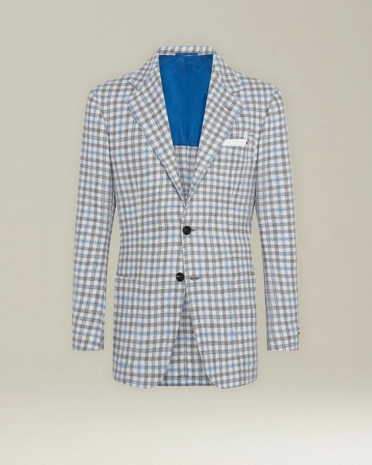 CHECKED CASHMERE BLEND BLAZER