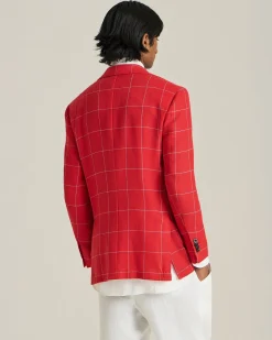 CHECKED CASHMERE BLEND BLAZER