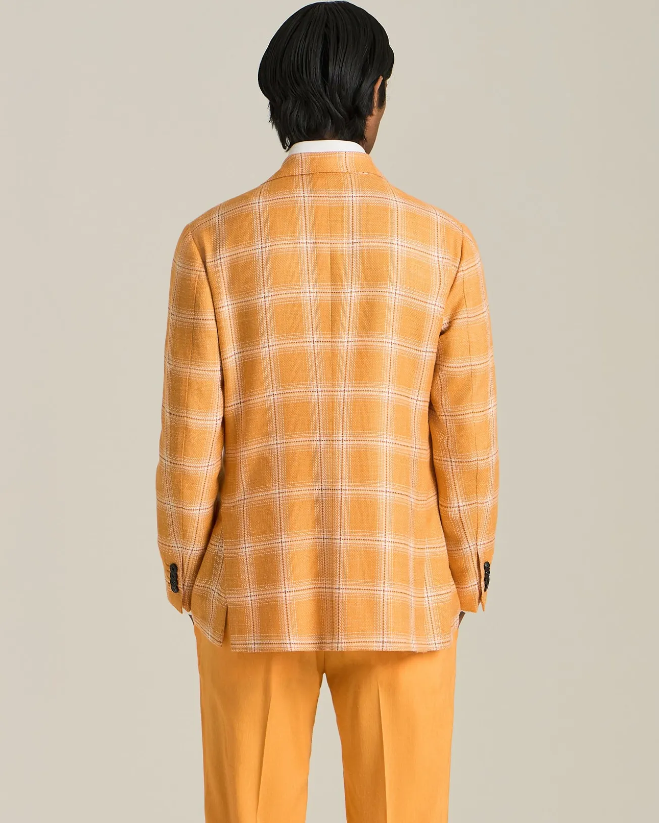 CHECKED CASHMERE BLEND BLAZER