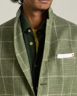 CHECKED CASHMERE BLEND BLAZER