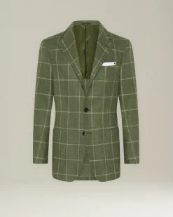 CHECKED CASHMERE BLEND BLAZER