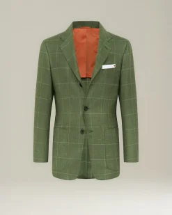 CHECKED CASHMERE BLEND BLAZER