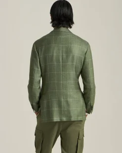 CHECKED CASHMERE BLEND BLAZER
