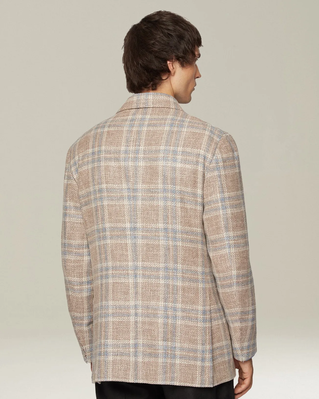 CHECKED CASHMERE BLEND JACKET