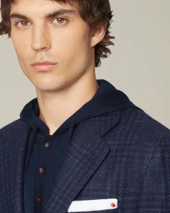 CHECKED CASHMERE BLEND JACKET