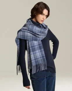 CHECKED CASHMERE SCARF