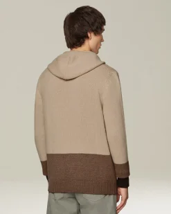 COLOUR BLOCK CASHMERE BOMBER JACKET